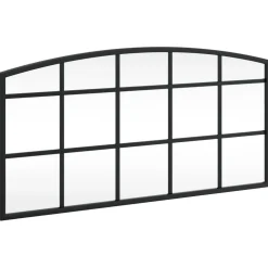 vidaXL Wandspiegel boog 60x30 cm ijzer zwart