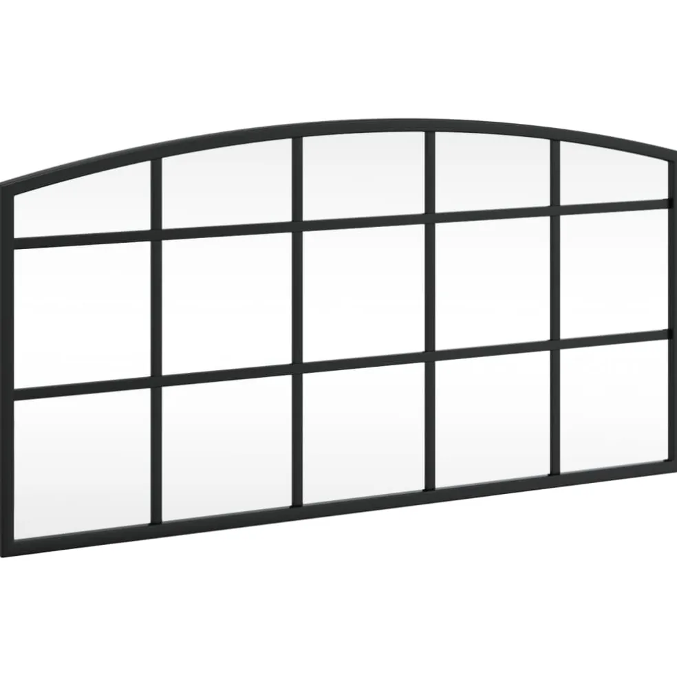 vidaXL Wandspiegel boog 60x30 cm ijzer zwart