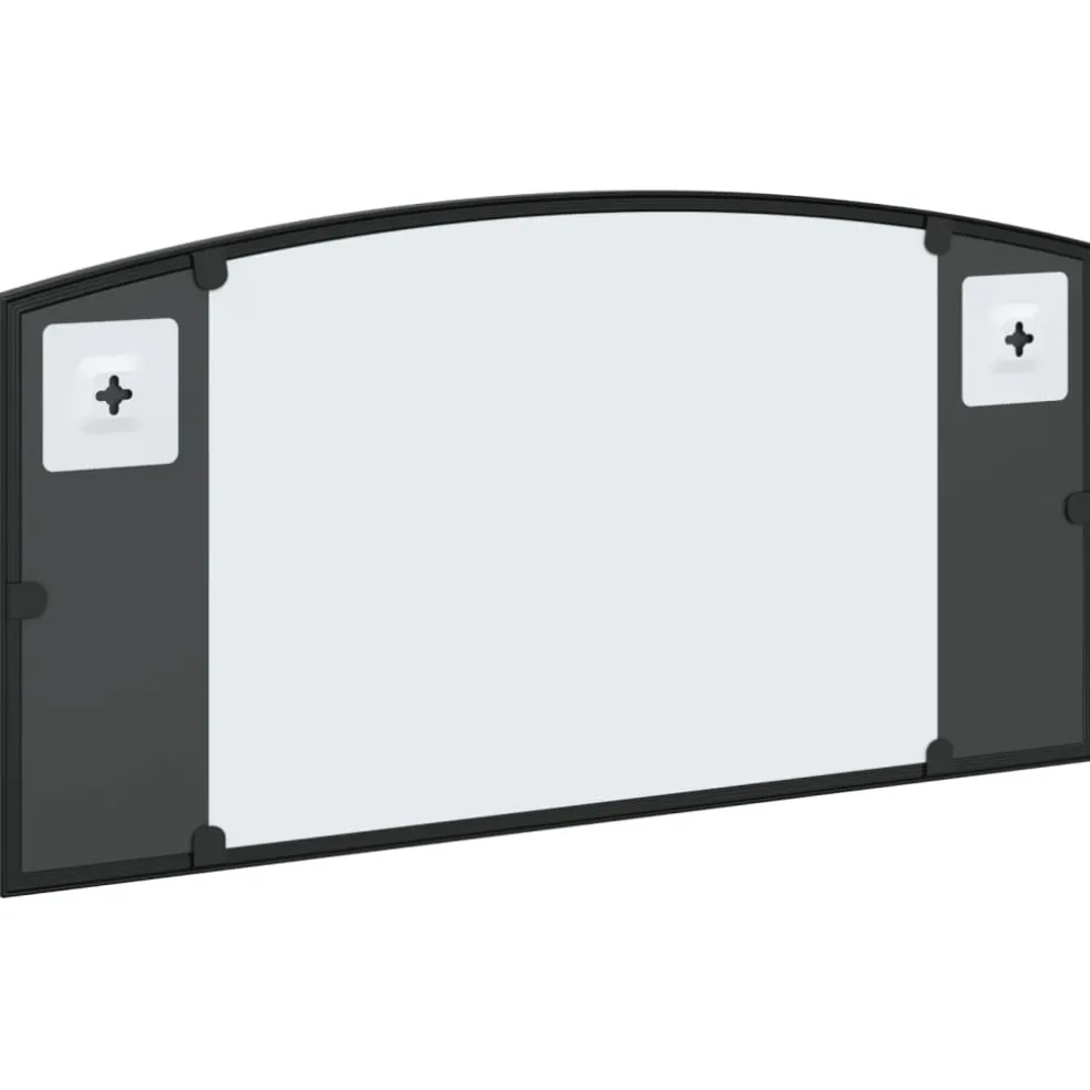 vidaXL Wandspiegel boog 60x30 cm ijzer zwart