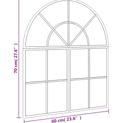 vidaXL Wandspiegel boog 60x70 cm ijzer zwart