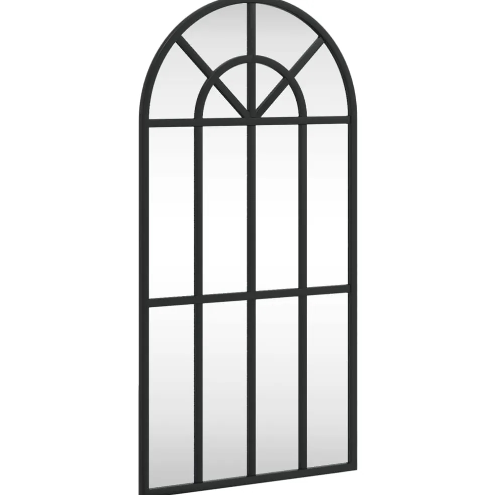 vidaXL Wandspiegel boog 30x60 cm ijzer zwart