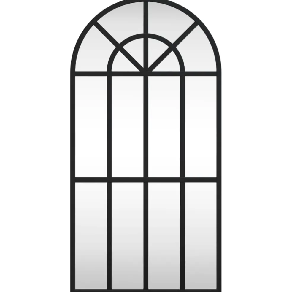 vidaXL Wandspiegel boog 30x60 cm ijzer zwart