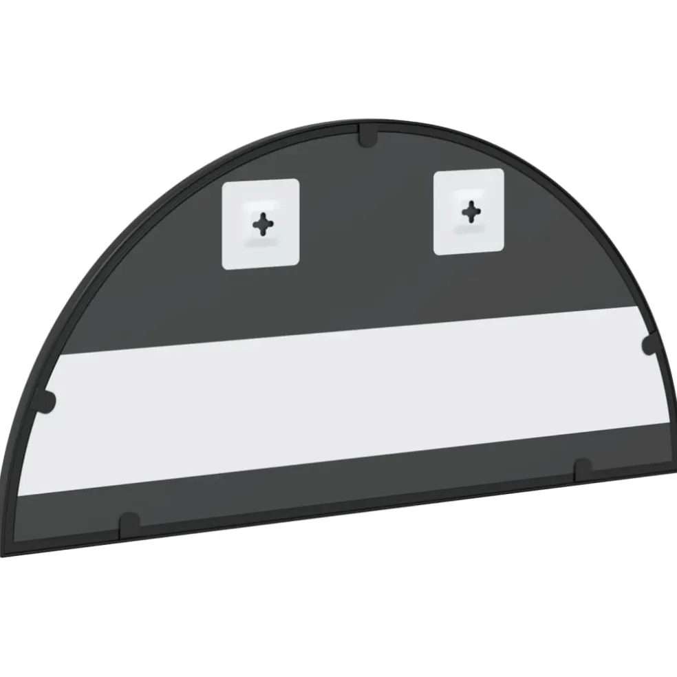 vidaXL Wandspiegel boog 60x30 cm ijzer zwart