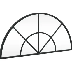 vidaXL Wandspiegel boog 60x30 cm ijzer zwart