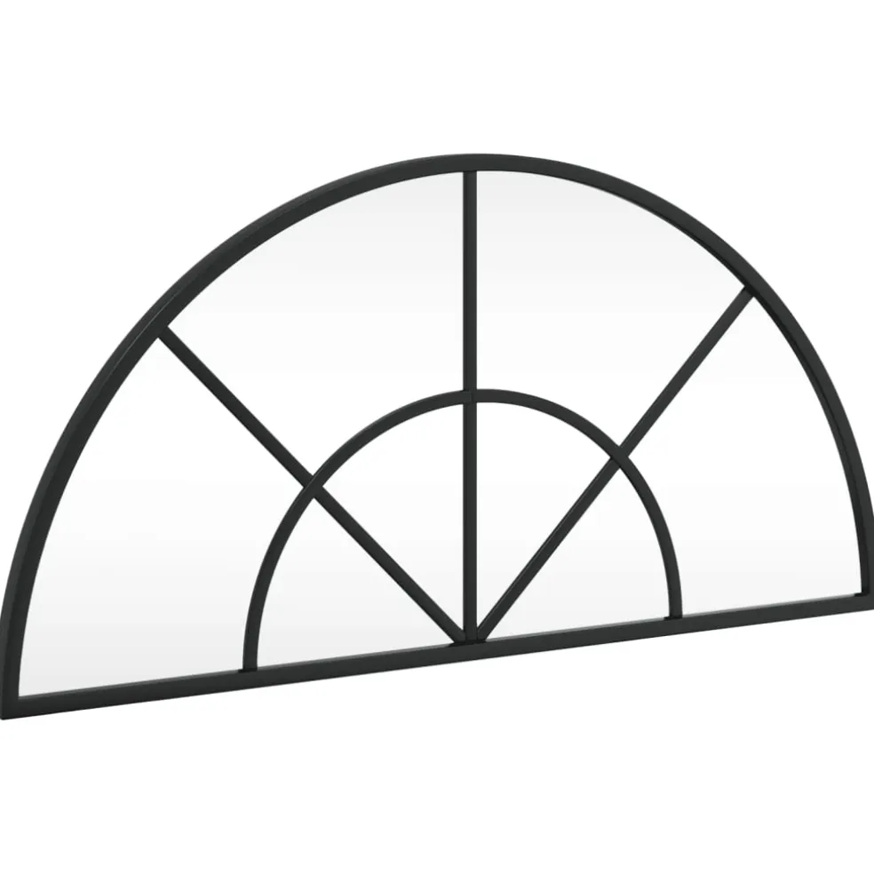 vidaXL Wandspiegel boog 60x30 cm ijzer zwart