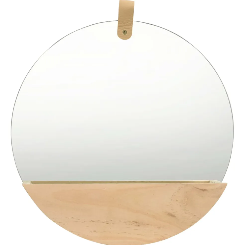 vidaXL Wandspiegel 35 cm massief grenenhout