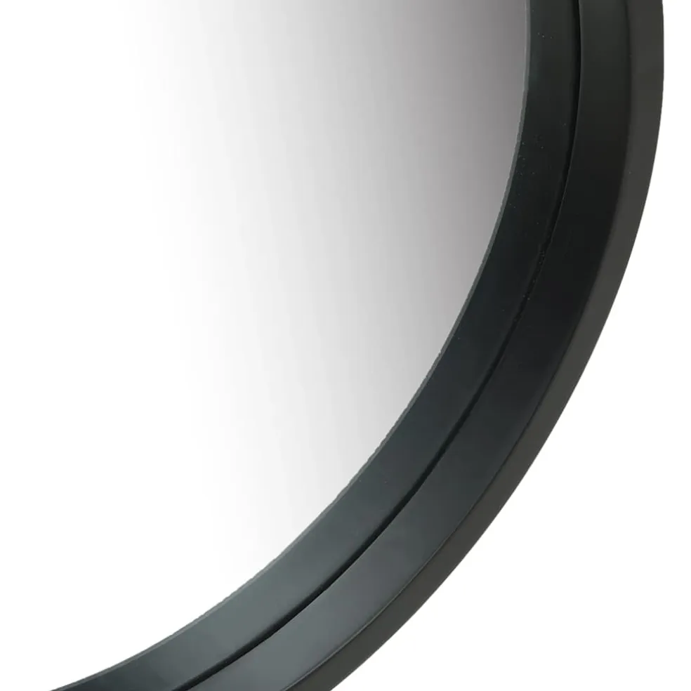 vidaXL Wandspiegel met band 40 cm zwart