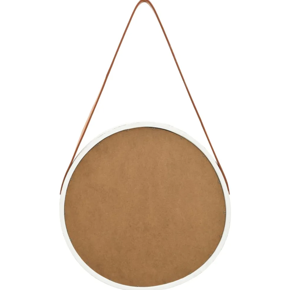 vidaXL Wandspiegel met band 40 cm wit