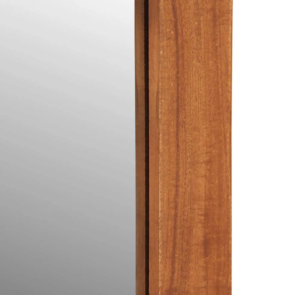 vidaXL Wandspiegel met lades 60x33x90 cm massief acaciahout