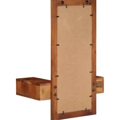 vidaXL Wandspiegel met lades 60x33x90 cm massief acaciahout