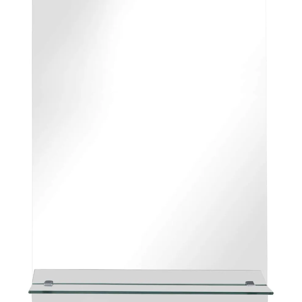 vidaXL Wandspiegel met schap 20x40 cm gehard glas