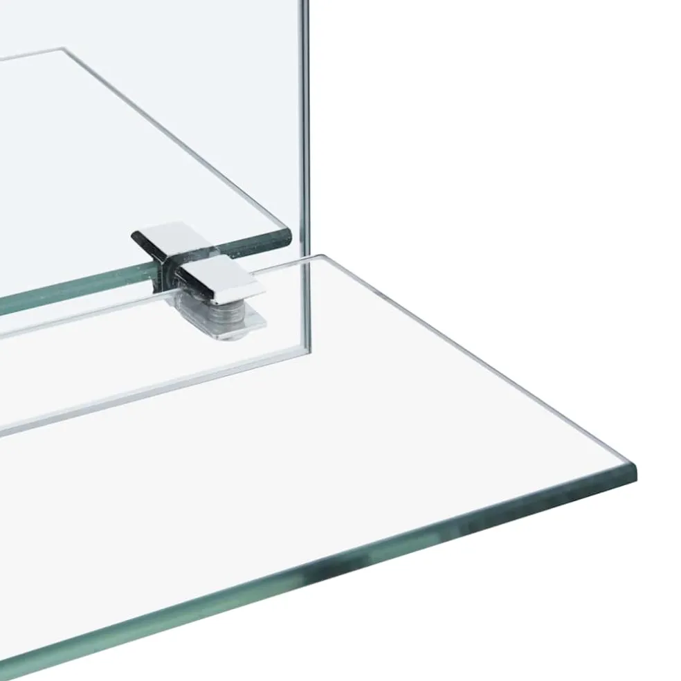 vidaXL Wandspiegel met schap 20x40 cm gehard glas