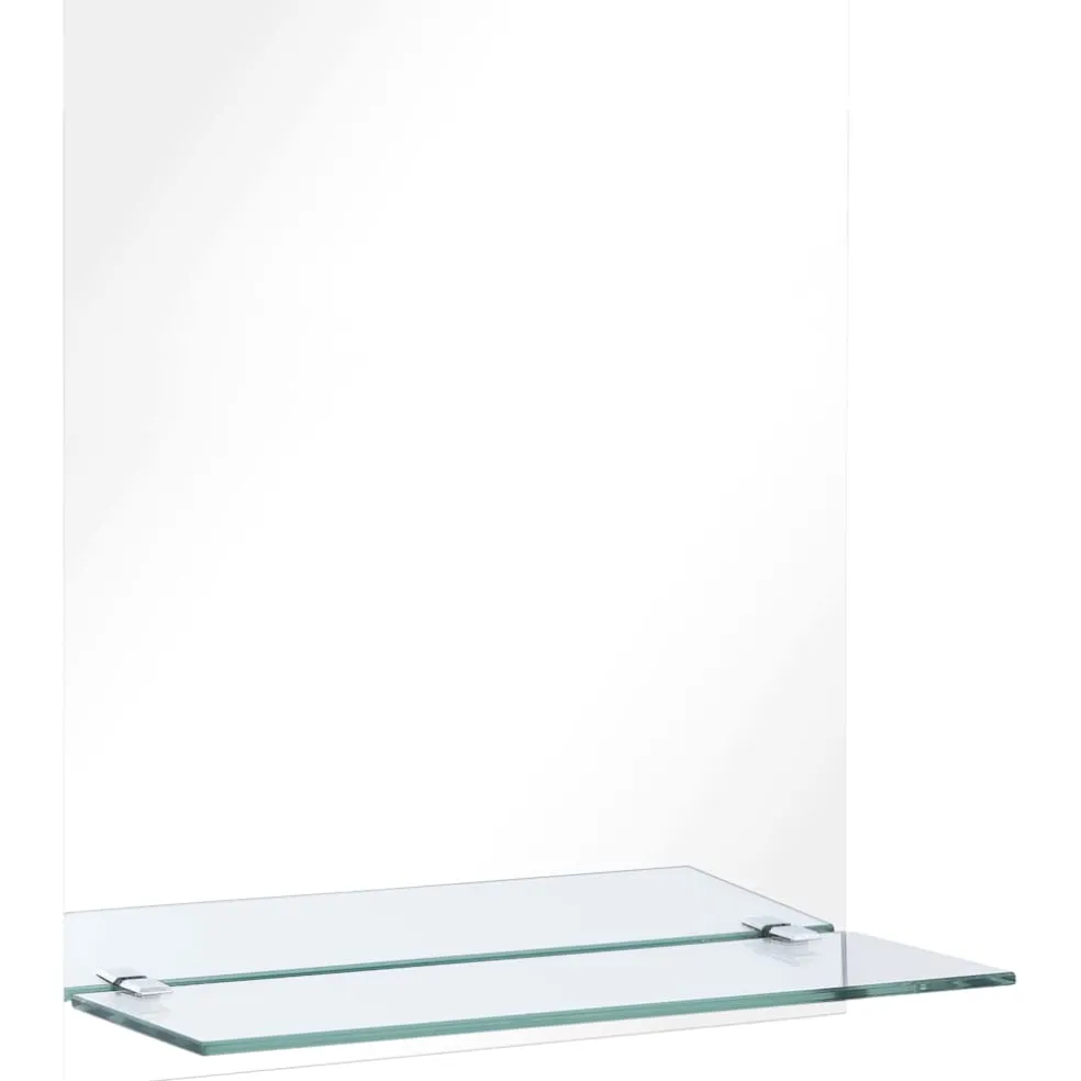 vidaXL Wandspiegel met schap 20x40 cm gehard glas