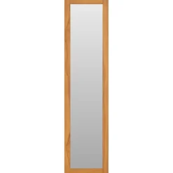 vidaXL Wandspiegel met schappen 30x30x120 cm massief teakhout