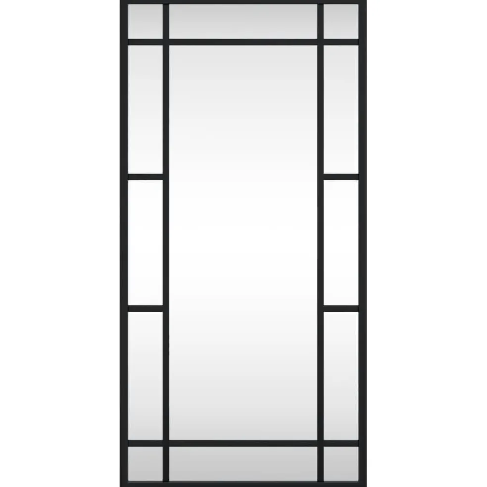 vidaXL Wandspiegel rechthoekig 30x60 cm ijzer zwart