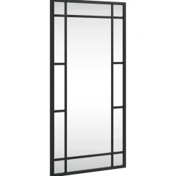 vidaXL Wandspiegel rechthoekig 30x60 cm ijzer zwart