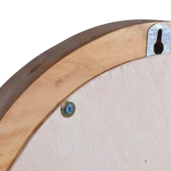 vidaXL Wandspiegel rond 40 cm teakhout
