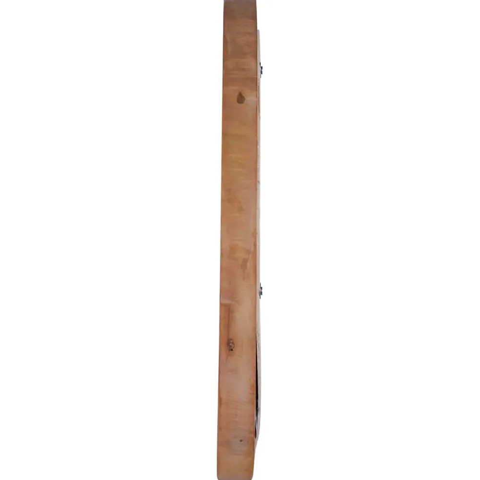 vidaXL Wandspiegel rond 40 cm teakhout