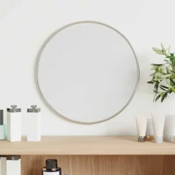 vidaXL Wandspiegel rond Ø30 cm zilverkleurig