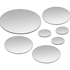 vidaXL Wandspiegelset rond glas 7-delig