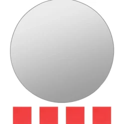 vidaXL Wandspiegelset rond glas 7-delig