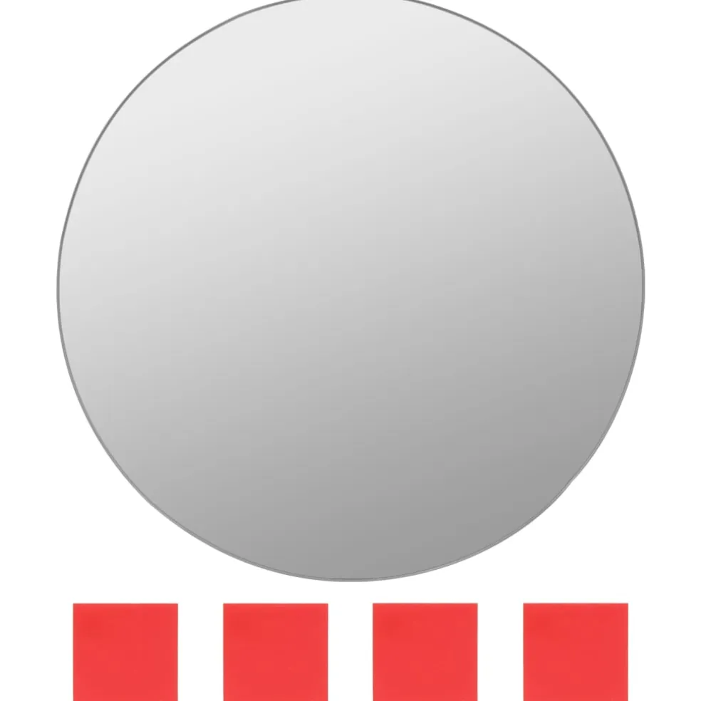 vidaXL Wandspiegelset rond glas 7-delig