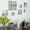 vidaXL Wandspiegels vierkant glas 7 st