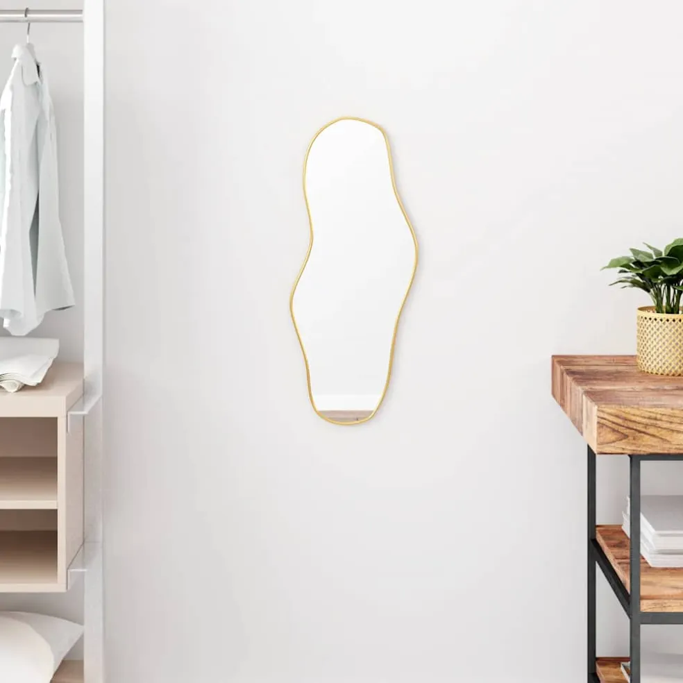 vidaXL Wandspiegel 60x25 cm goudkleurig