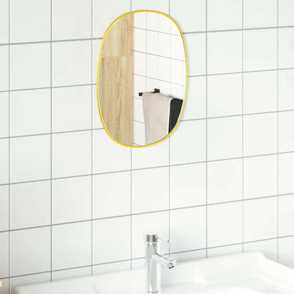 vidaXL Wandspiegel 30x25 cm goudkleurig