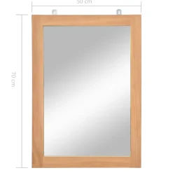 vidaXL Wandspiegel 50x70 cm massief teakhout