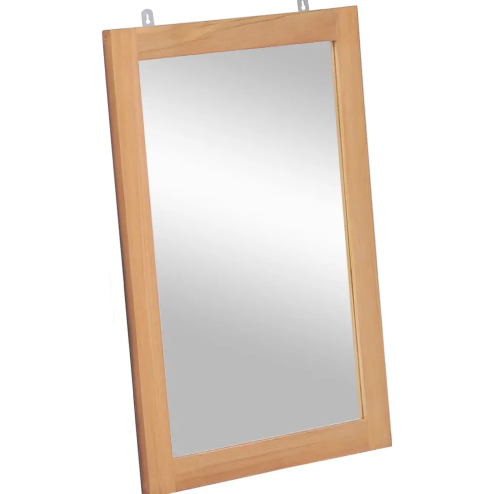 vidaXL Wandspiegel 50x70 cm massief teakhout