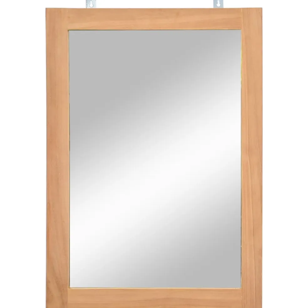 vidaXL Wandspiegel 50x70 cm massief teakhout