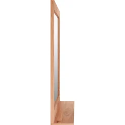 vidaXL Wandspiegel 55x55 cm massief walnotenhout