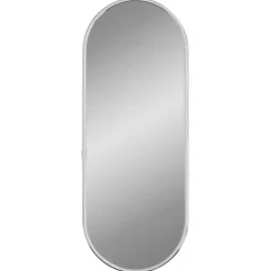 vidaXL Wandspiegel 40x15 cm ovaal zilverkleurig