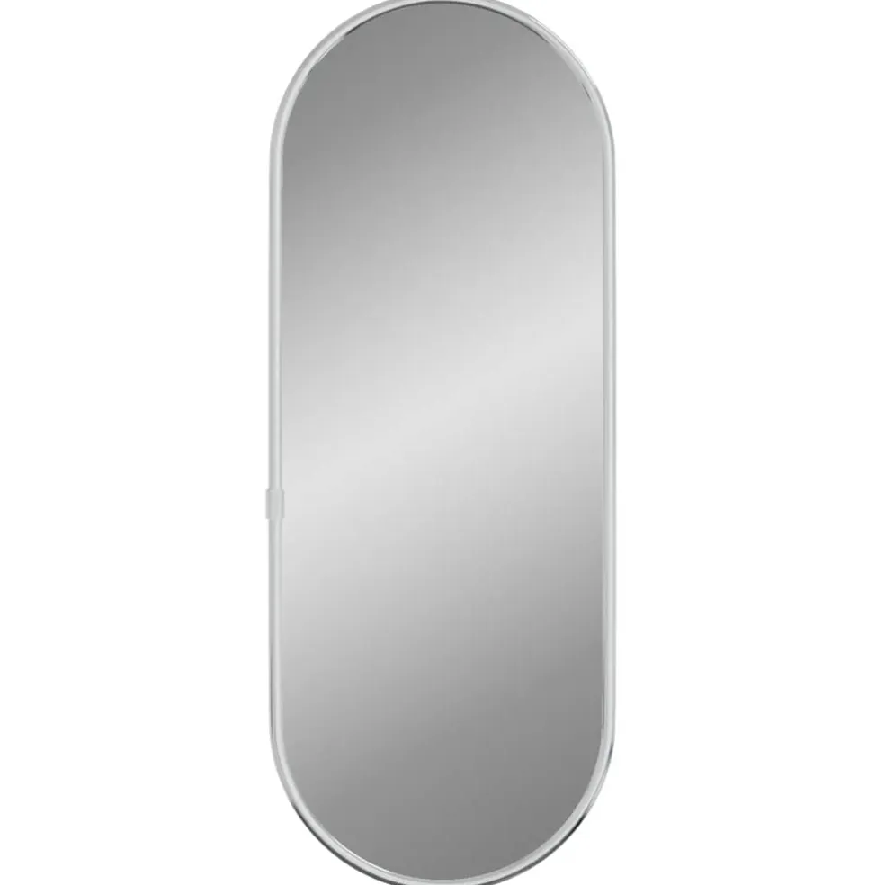 vidaXL Wandspiegel 40x15 cm ovaal zilverkleurig