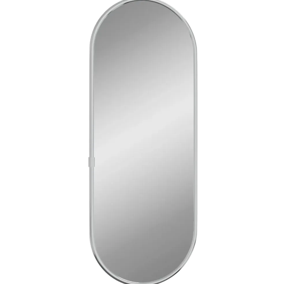 vidaXL Wandspiegel 40x15 cm ovaal zilverkleurig