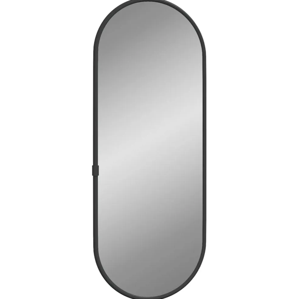 vidaXL Wandspiegel 40x15 cm ovaal zwart