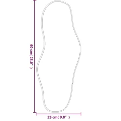 vidaXL Wandspiegel 60x25 cm zilverkleurig