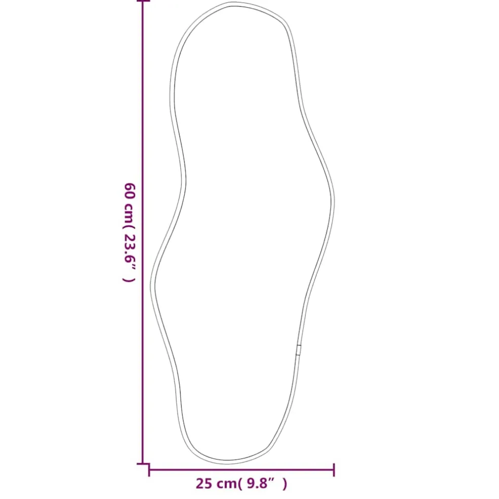 vidaXL Wandspiegel 60x25 cm zilverkleurig