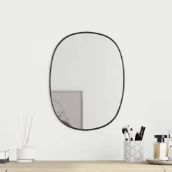 vidaXL Wandspiegel 30x25 cm zwart