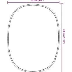 vidaXL Wandspiegel 30x25 cm zwart