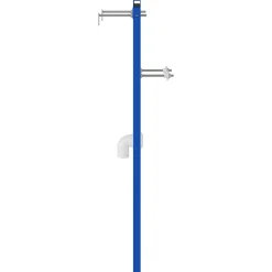 vidaXL Wandsteun voor wastafelsysteem Blauw 50 x 3 x 112 cm