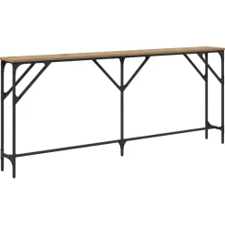 vidaXL Wandtafel artisanaal eikenkleurig 180 x 23 x 75 cm