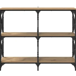 vidaXL Wandtafel Artisan Eiken 100 x 28 x 80,5 cm Bewerkt hout