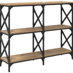 vidaXL Wandtafel Artisan Eiken 100 x 28 x 80,5 cm Bewerkt hout