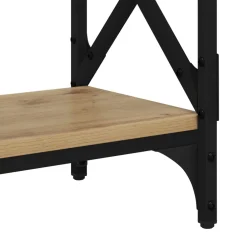vidaXL Wandtafel Artisan Eiken 100 x 28 x 80,5 cm Bewerkt hout