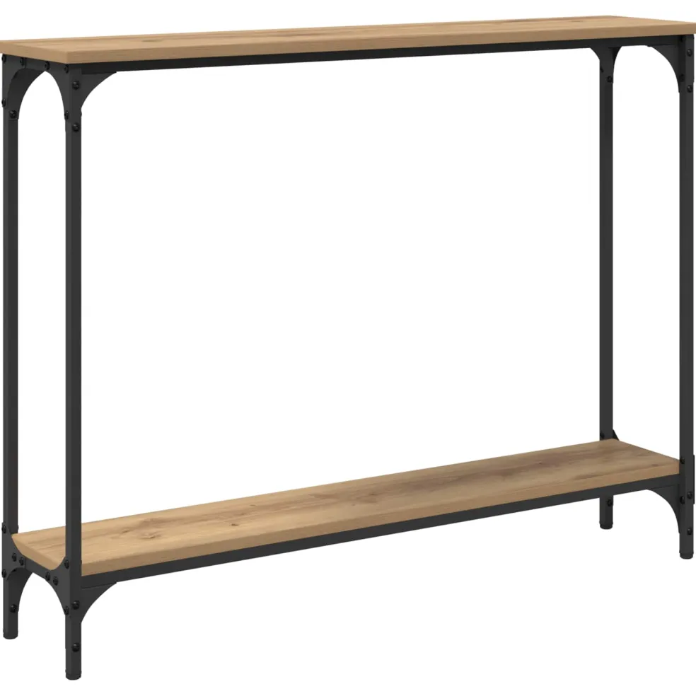 vidaXL Wandtafel Artisan Eiken 100 x 22,5 x 75 cm Bewerkt hout
