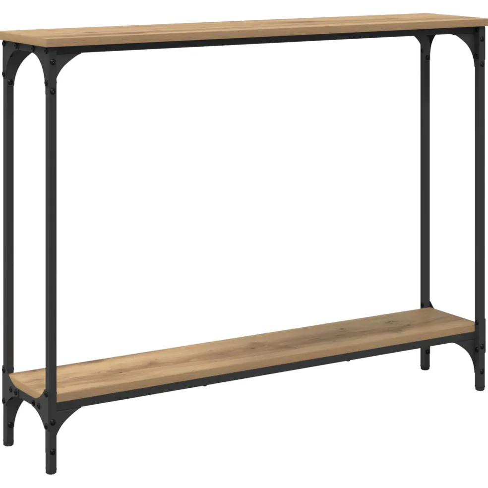 vidaXL Wandtafel Artisan Eiken 100 x 22,5 x 75 cm Bewerkt hout
