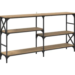 vidaXL Wandtafel Artisan Eiken 150 x 29 x 76,5 cm Bewerkt hout