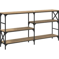 vidaXL Wandtafel Artisan Eiken 150 x 29 x 76,5 cm Bewerkt hout